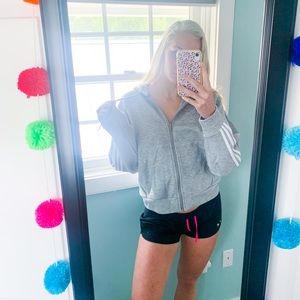 Gray Adidas Zip Sweatshirt